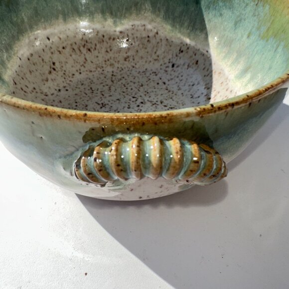 #1152 CERAMIC BOWL 5 ¾”D X 3”T  EARTH TONES SEE PHOTOS - Picture 6 of 12